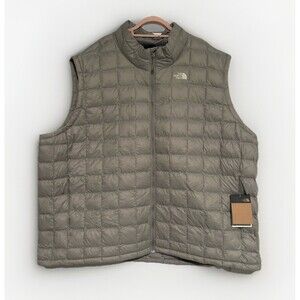 The North Face 5X Big ThermoBall Eco Vest Men’s Grey Lightweight Insulated Warm
